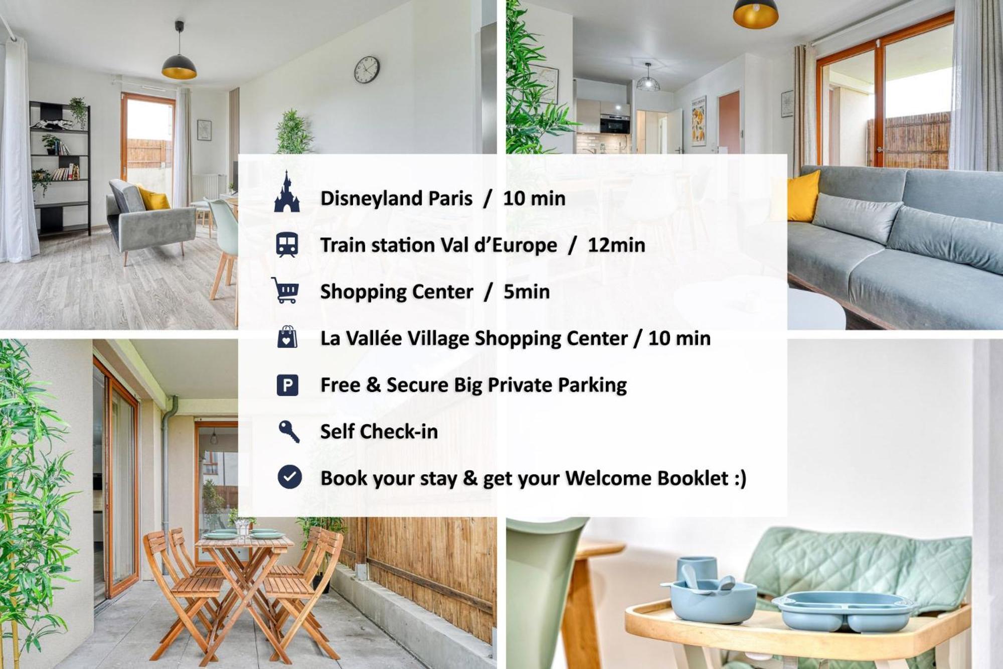 Bella Notte - 10 Min From Disneyland, Free Parking, Self Check-In, 7 Pers Montevrain Ngoại thất bức ảnh